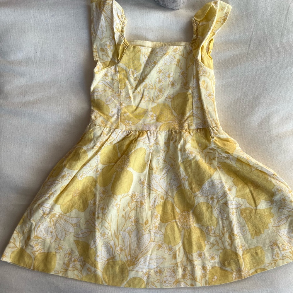 NWT, GAP Girls Floral Dress, 4/5, Yellow